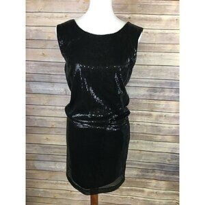 The Limited XS Sequined Black Dress LBD Formal Dressy Stretchy Sleeveless